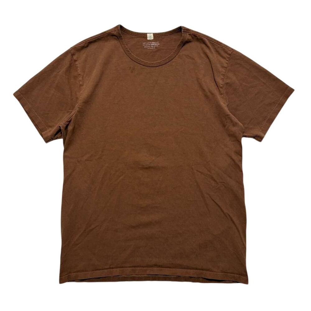 Lady White Co Crewneck Short Sleeve All Cotton T-Shirt Men’s M Brown